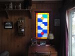Stained glass window in living room
